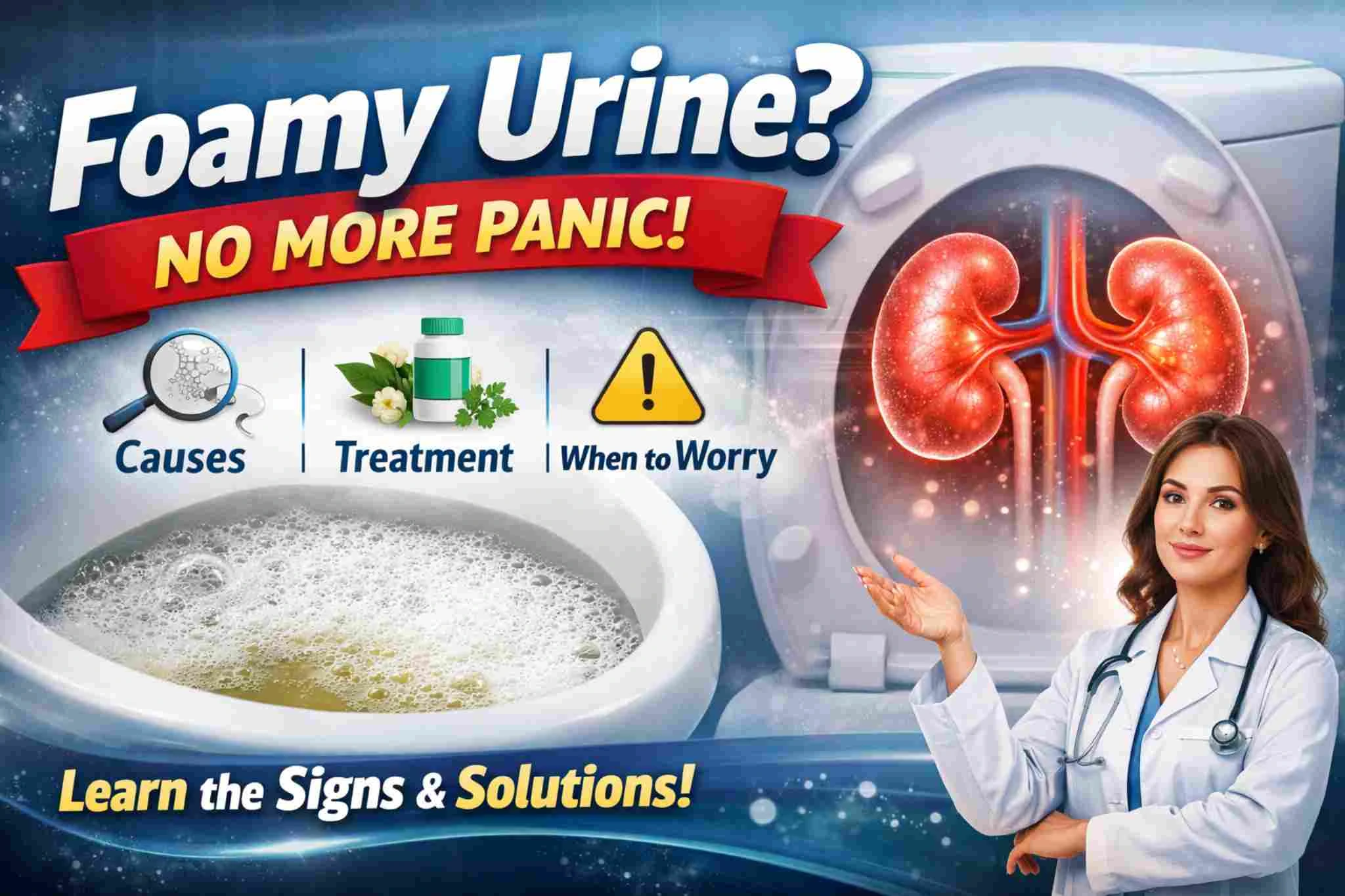 Foamy Urine? No More Panic: Causes, Treatment & When to Worry