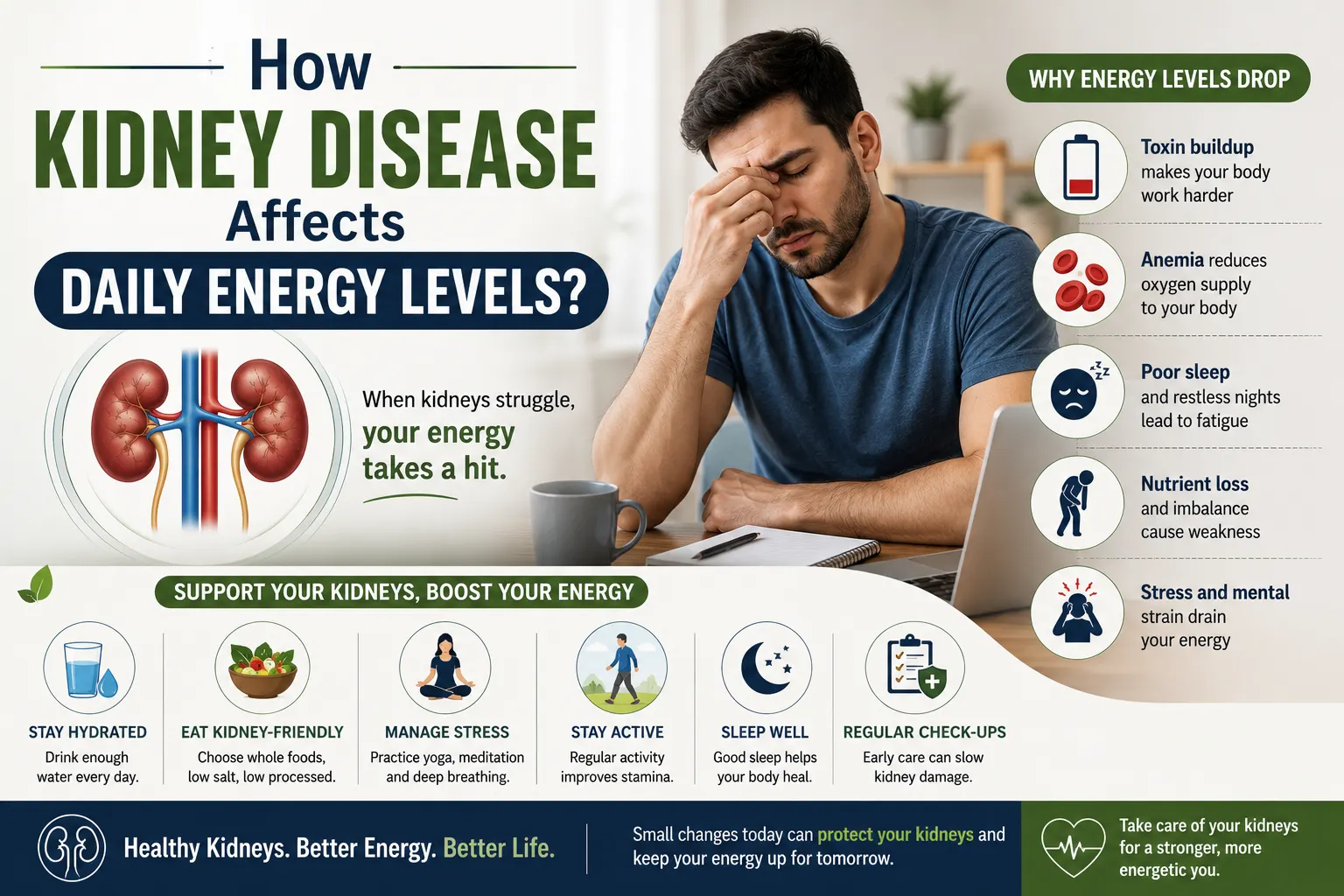 How Kidney Disease Affects Daily Energy Levels?