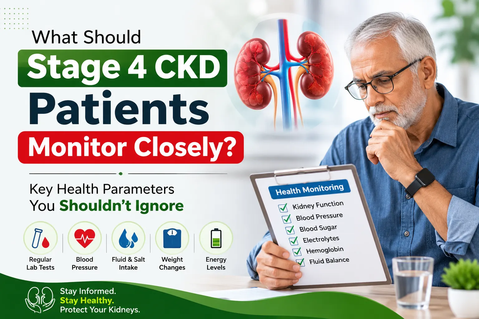 What Stage 4 CKD Patients Should Monitor Closely?